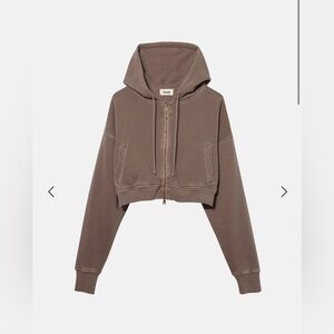 Elwood Clothing cropped zip-up sweatshirt